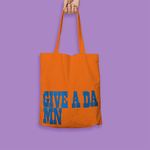 Give a Damn Tote Bag (Orange)